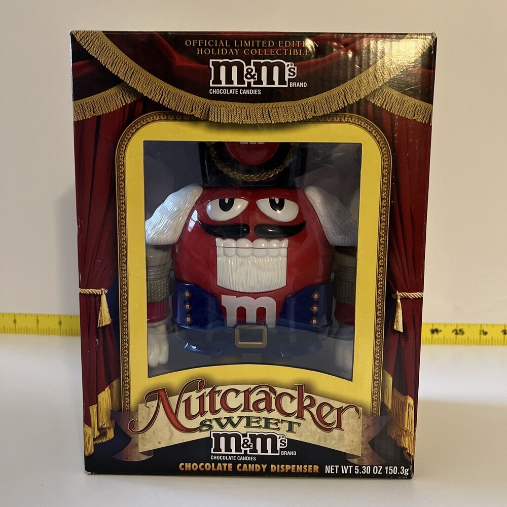 M&M’s M&M Red Nutcracker Sweet Candy Dispenser Limited Edition Holiday NIB